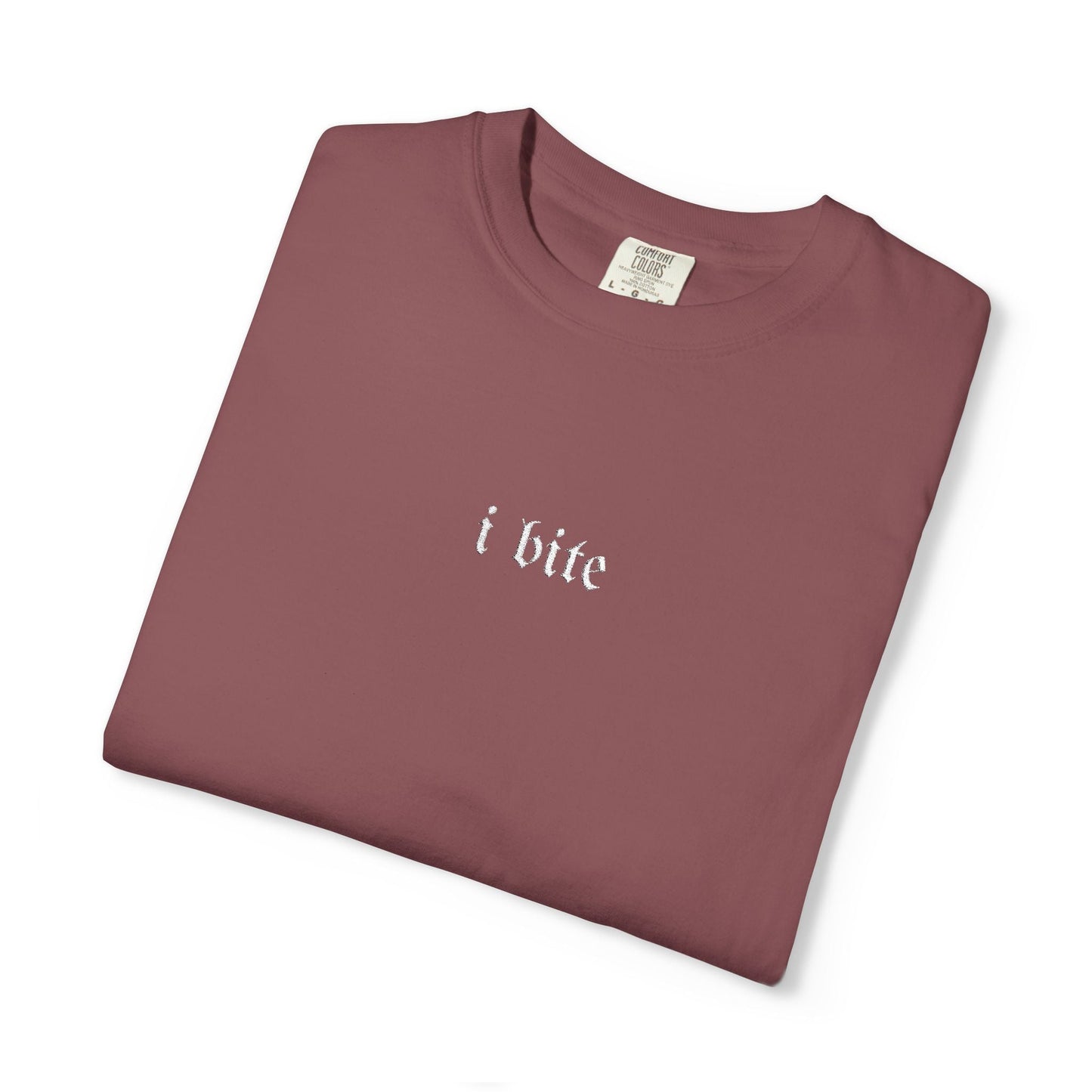 Sarcastic I Bite Embroidered Tee - Starry Skies Austin