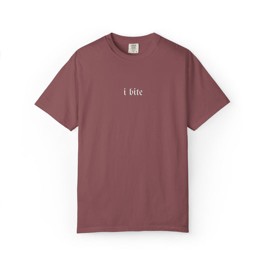 Sarcastic I Bite Embroidered Tee - Starry Skies Austin