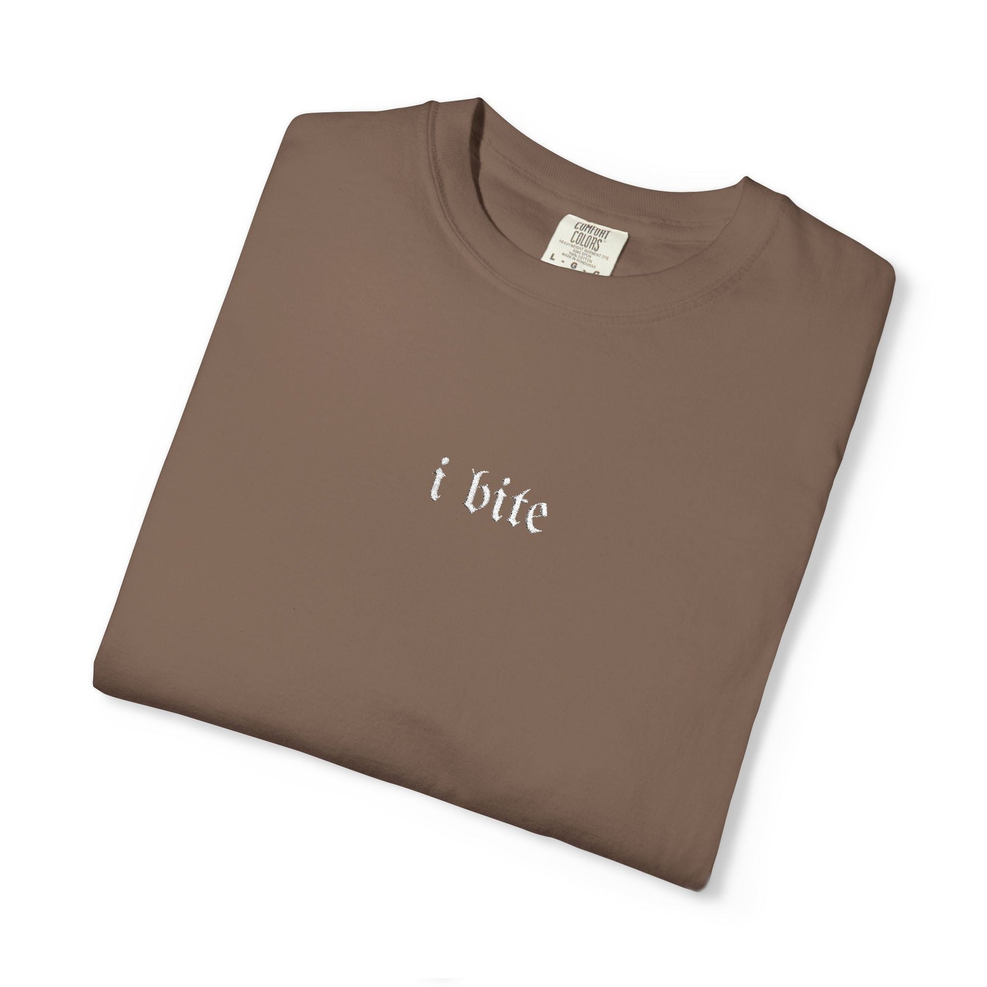 Sarcastic I Bite Embroidered Tee - Starry Skies Austin
