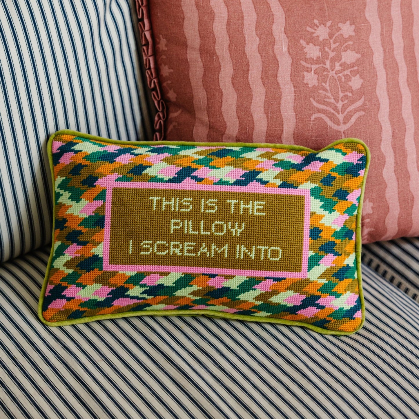 Scream Needlepoint Pillow - Starry Skies Austin