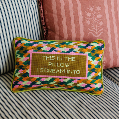 Scream Needlepoint Pillow - Starry Skies Austin