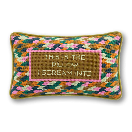 Scream Needlepoint Pillow - Starry Skies Austin