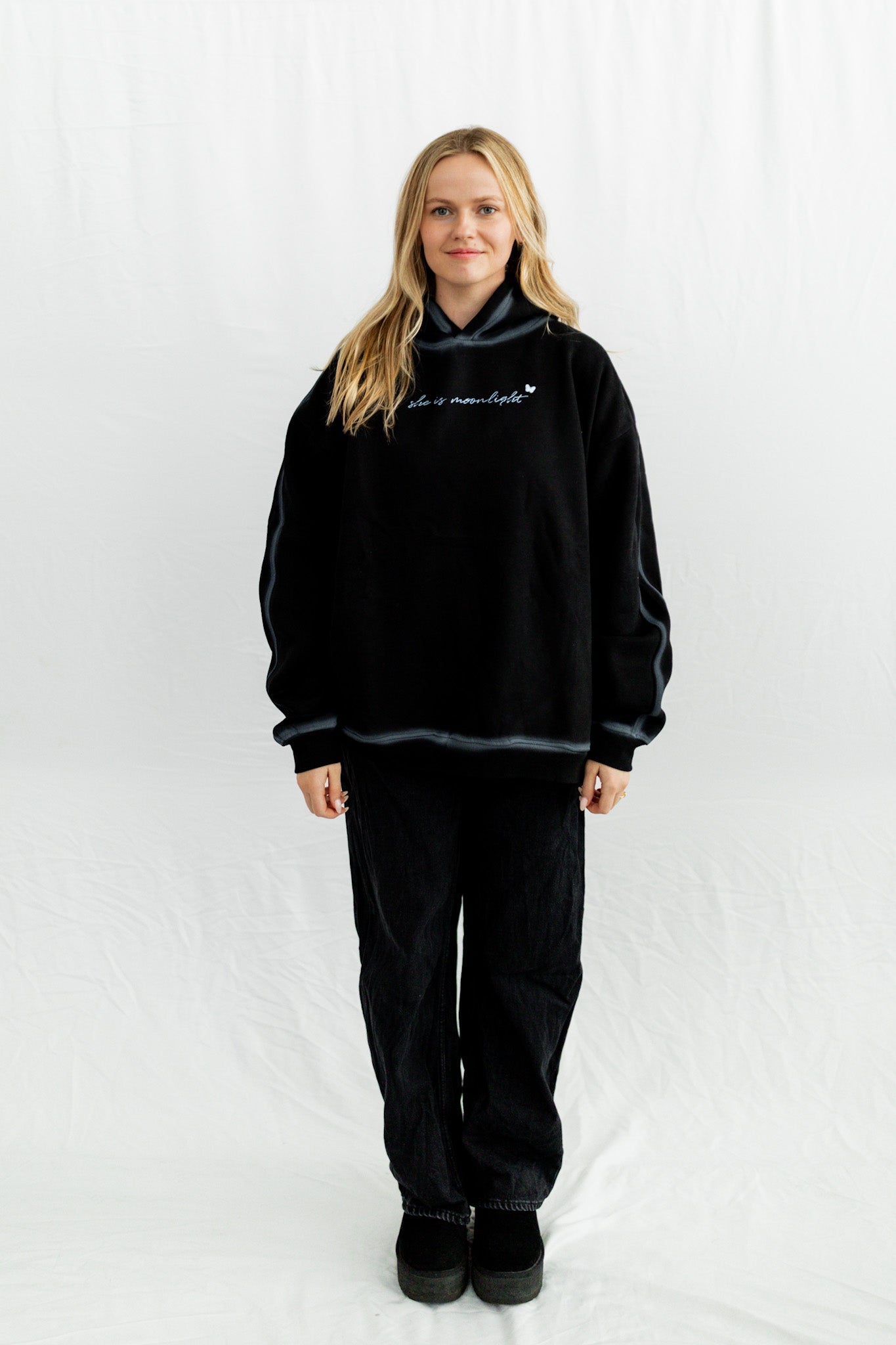She Is Moonlight Hoodie - Starry Skies Austin