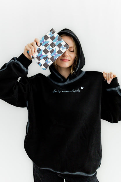 She Is Moonlight Hoodie - Starry Skies Austin