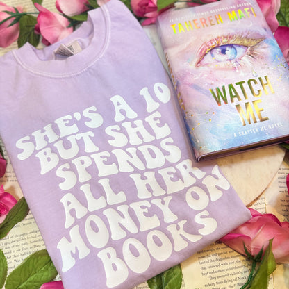 She's a 10 But She Spends All Her Money on Books Comfort Colors Shirt - Starry Skies Austin