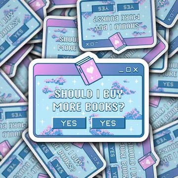 Should I Buy More Books? Sticker - Starry Skies Austin