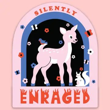 "Silently Enraged" Sticker - Starry Skies Austin