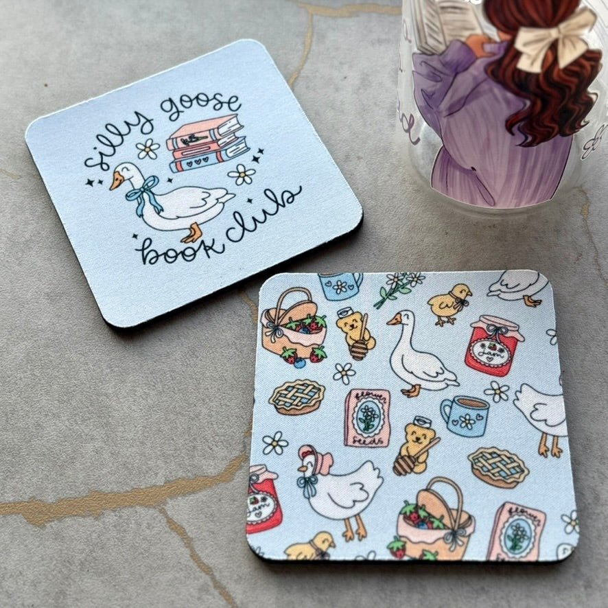 Silly Goose Book Club Coasters - Set of 2 - Starry Skies Austin