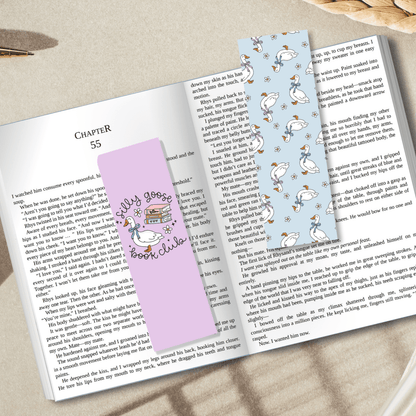 Silly Goose Book Club Dual-Sided Cardstock Bookmark - Starry Skies Austin