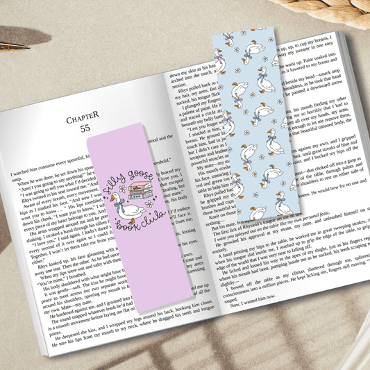 Silly Goose Book Club Dual-Sided Cardstock Bookmark - Starry Skies Austin