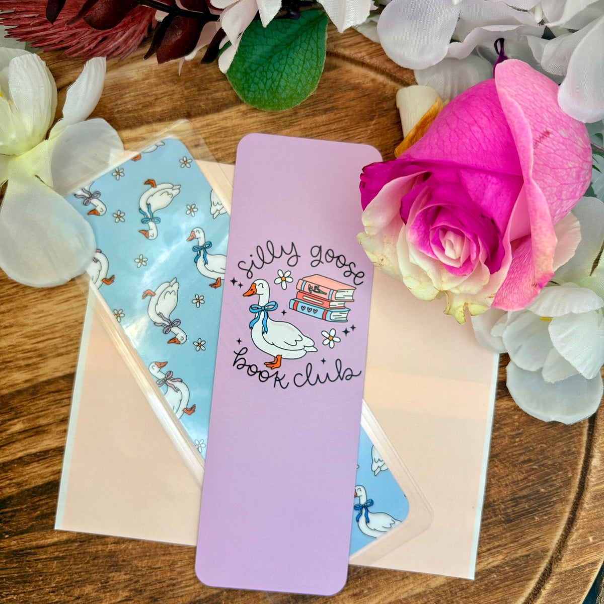 Silly Goose Book Club Dual-Sided Cardstock Bookmark - Starry Skies Austin
