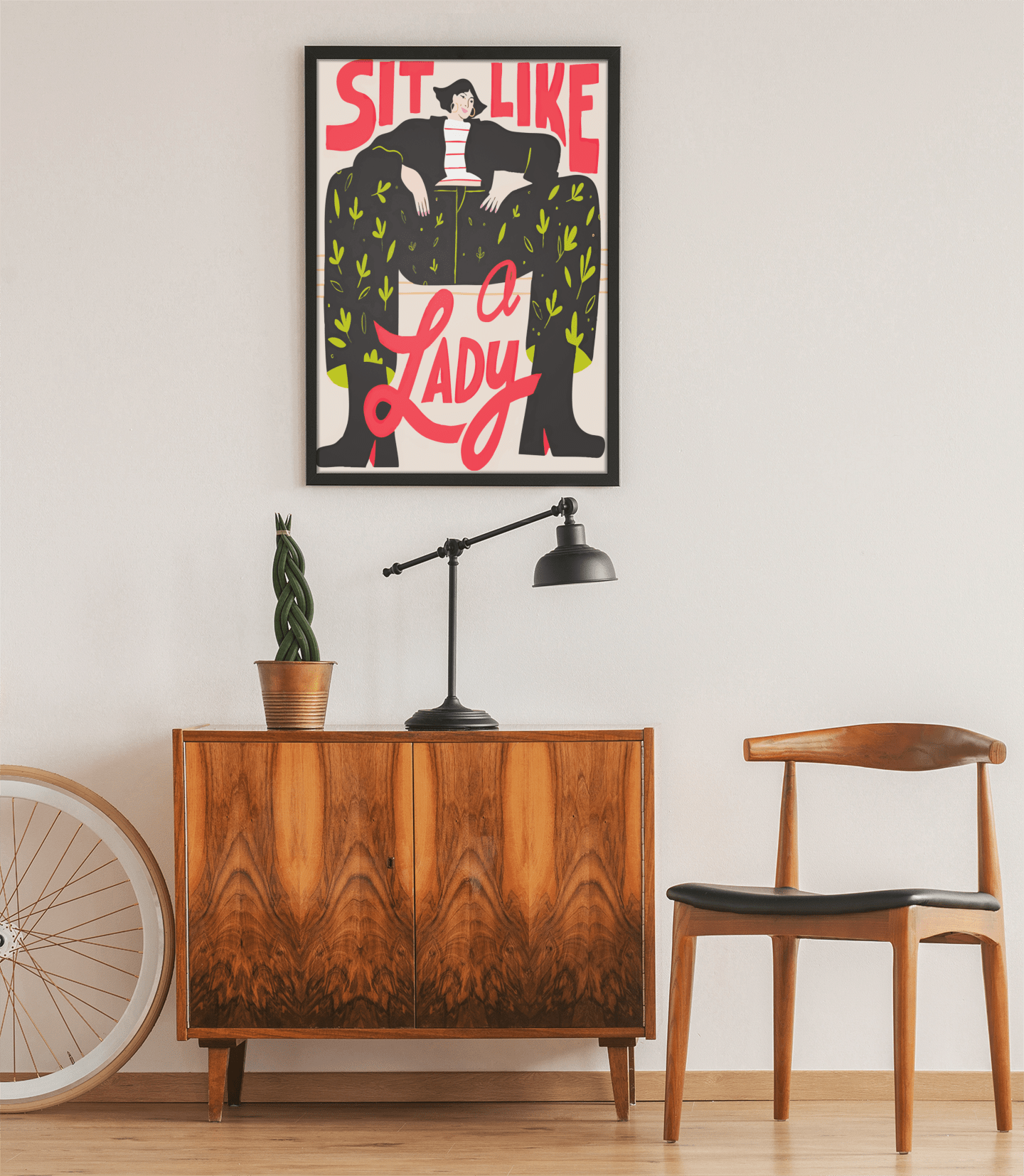 Sit Like A Lady Retro Art Print - Starry Skies Austin