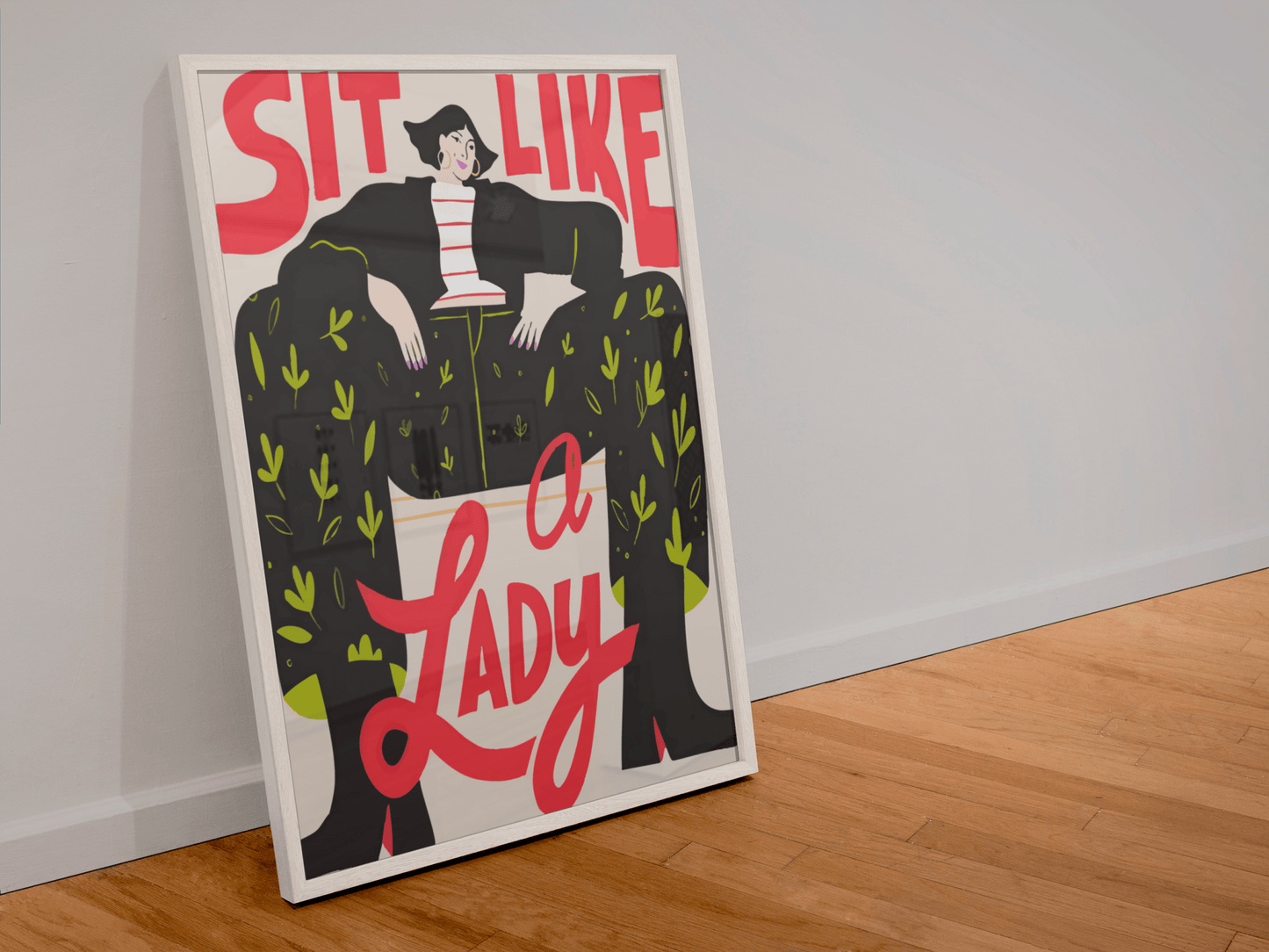 Sit Like A Lady Retro Art Print - Starry Skies Austin