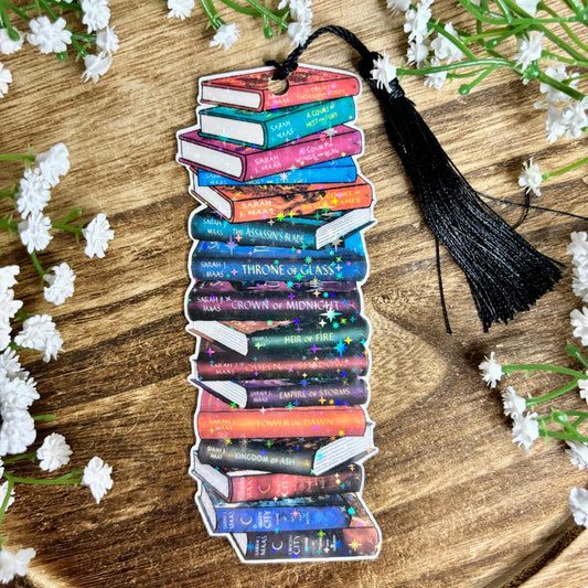 SJM Book Stack Cardstock Bookmark - Starry Skies Austin