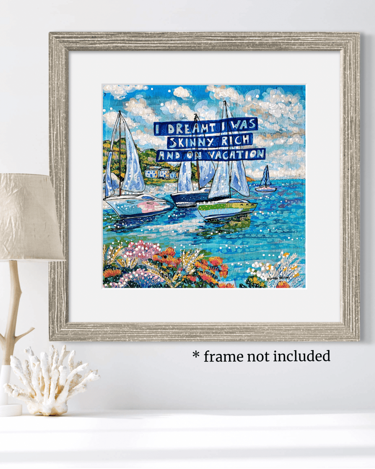Skinny, Rich & On Vacation ( Original Painting ) - Starry Skies Austin