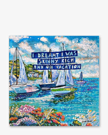 Skinny, Rich & On Vacation ( Original Painting ) - Starry Skies Austin