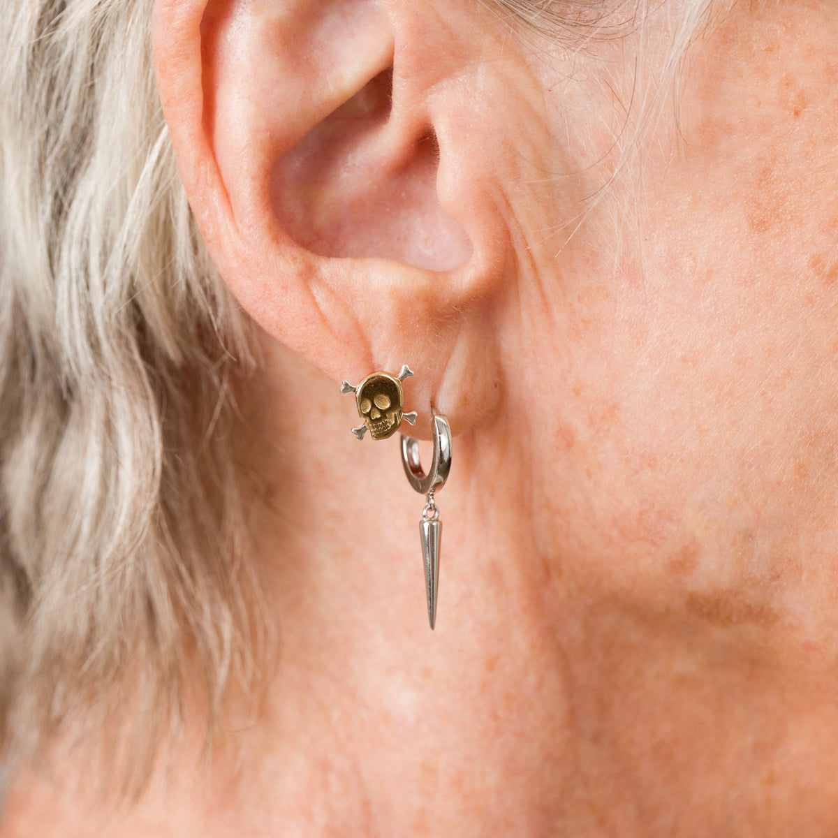 Skull & Crossbones Studs - Starry Skies Austin