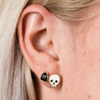 Skull Studs - Starry Skies Austin