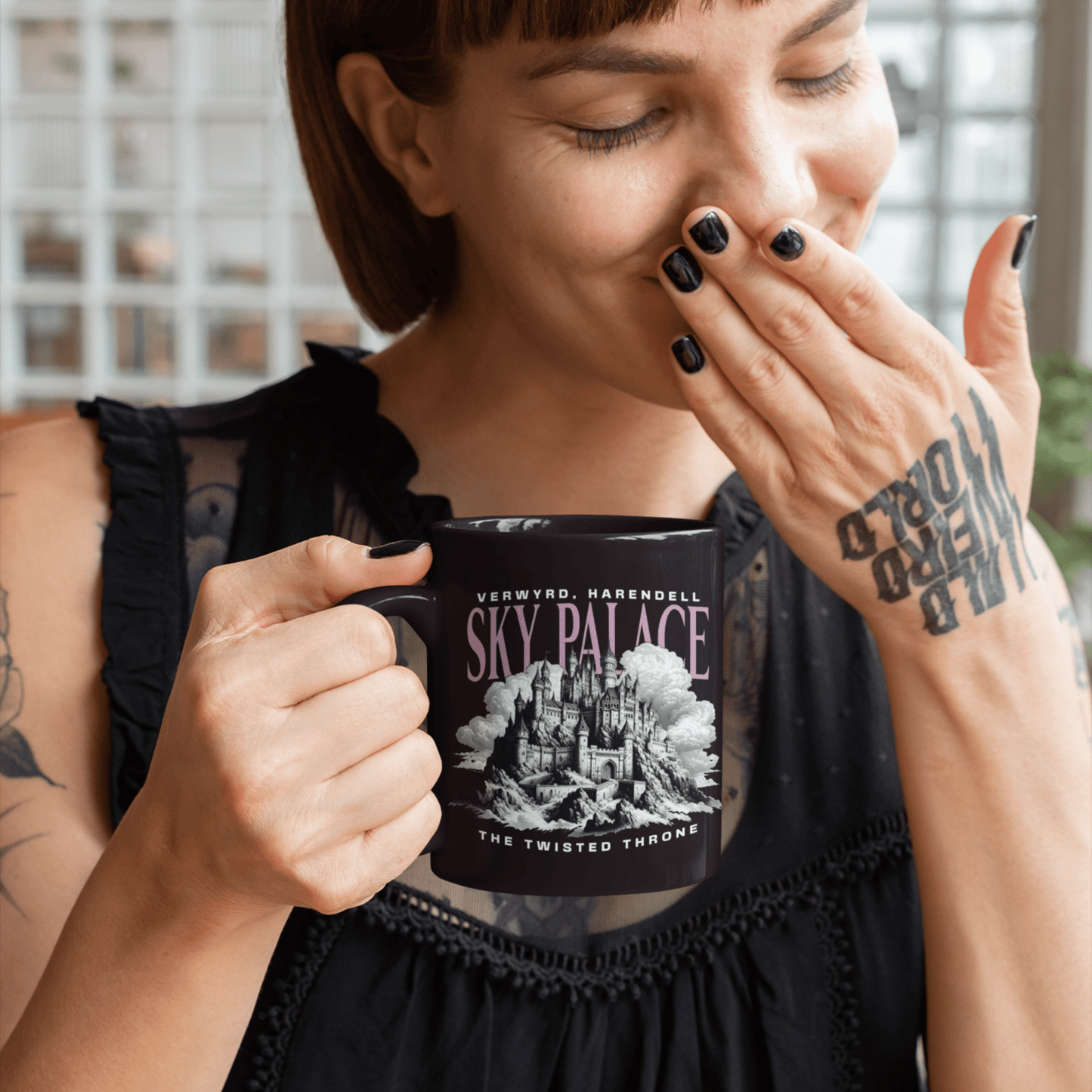 Sky Palace Black Mug | Inspired by The Twisted Throne - Starry Skies Austin