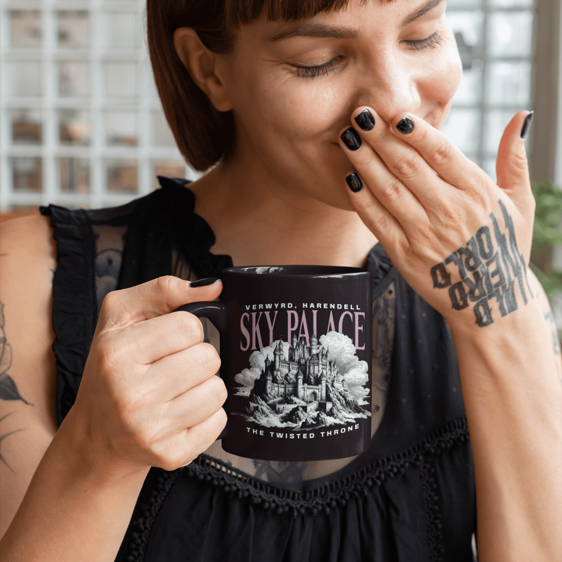 Sky Palace Black Mug | Inspired by The Twisted Throne - Starry Skies Austin