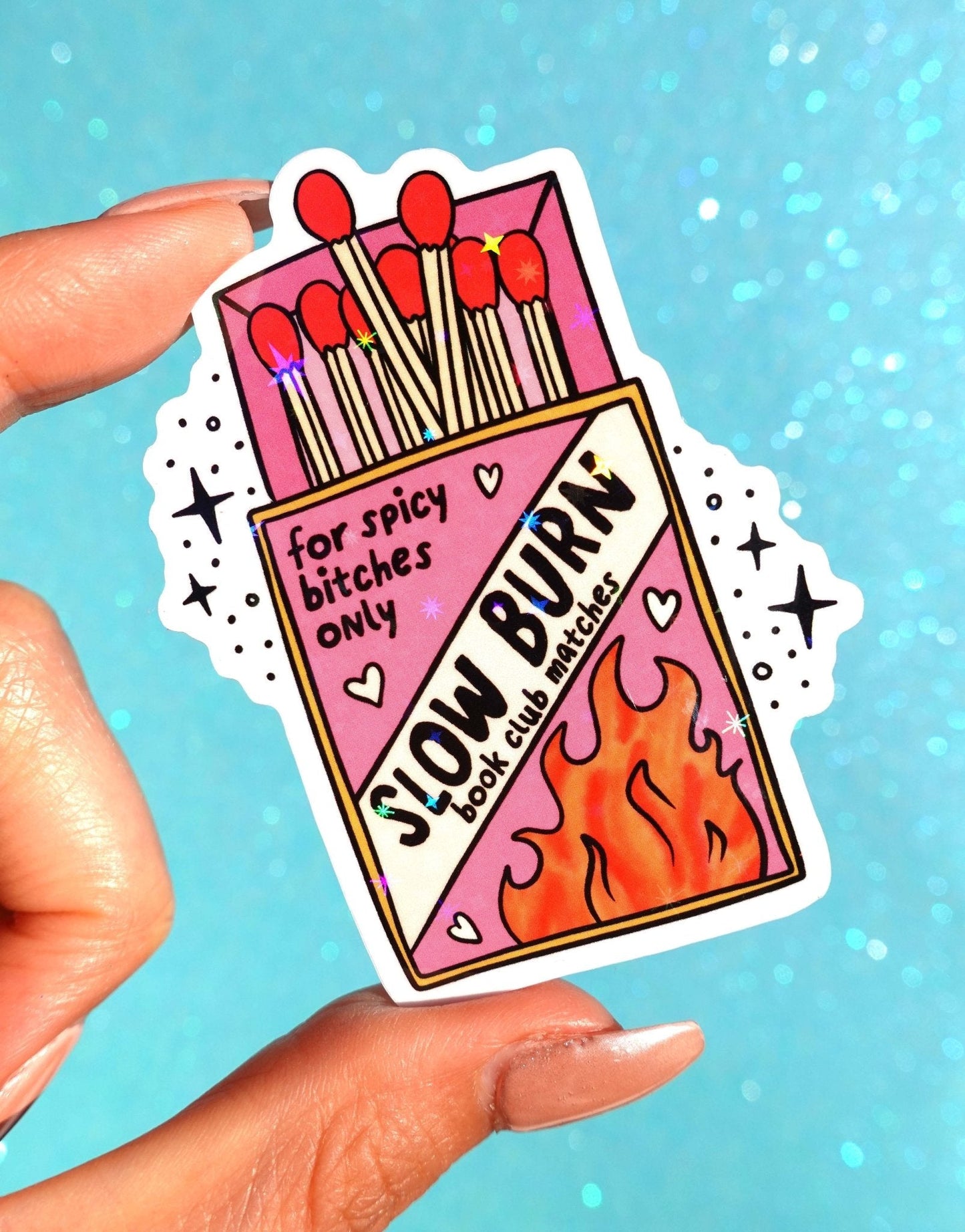 Slow Burn Book Club Smut Sticker - Starry Skies Austin