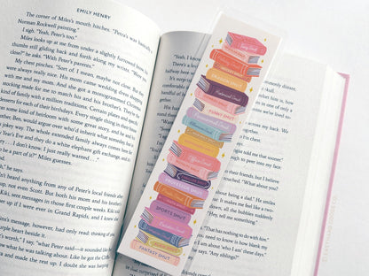 Smut Book Stack Laminated Bookmark - Starry Skies Austin