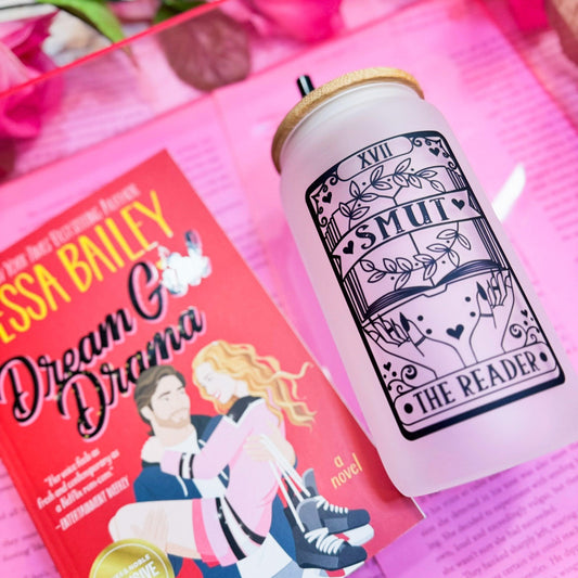 Smut Reader Tarot Card Frosted Bookish Glass Cup For Romance Readers | Spicy Book Lover Gift - Starry Skies Austin