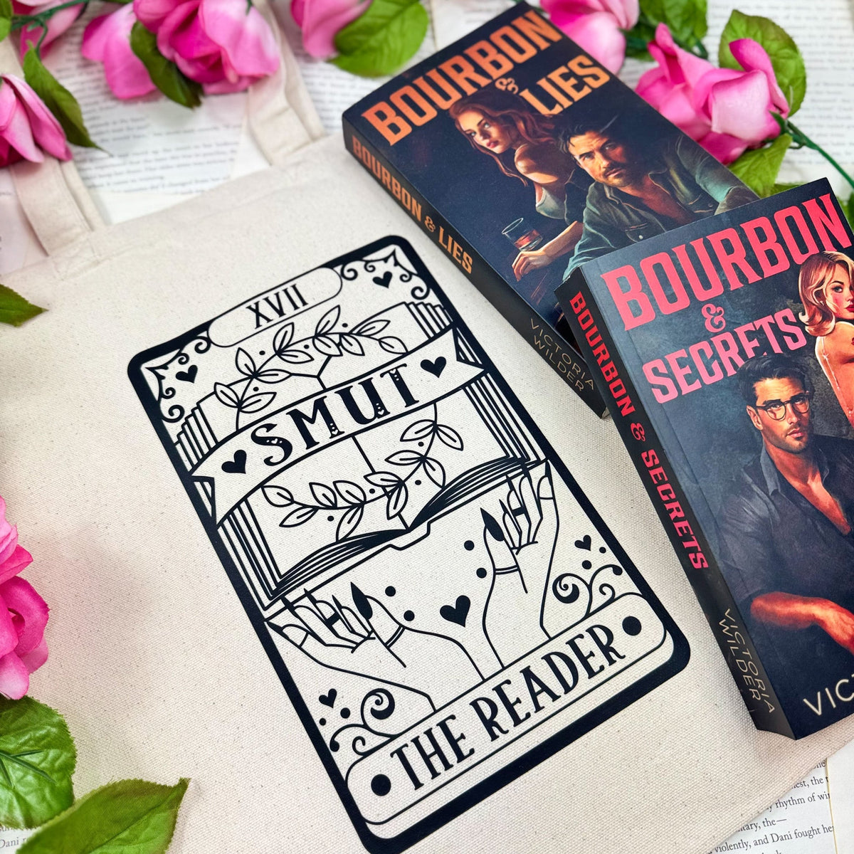 Smut The Reader Bookish Canvas Tote Bag | Spicy Booktok Tote Bag For Smut Readers - Starry Skies Austin