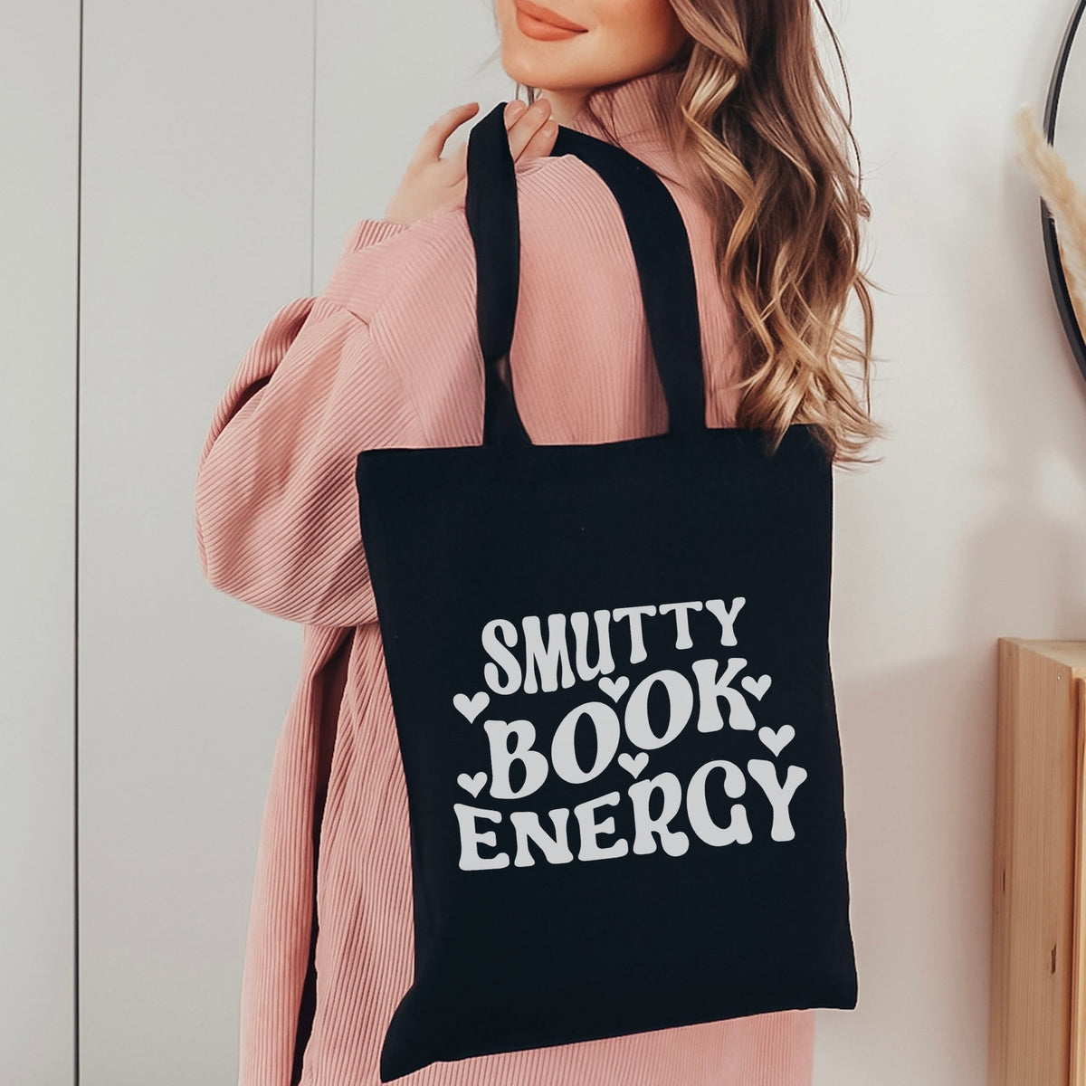 Smutty Book Energy Canvas Tote Bag Aesthetic Romance Reader Bag for Book Lovers and Spicy Romance Fans - Starry Skies Austin
