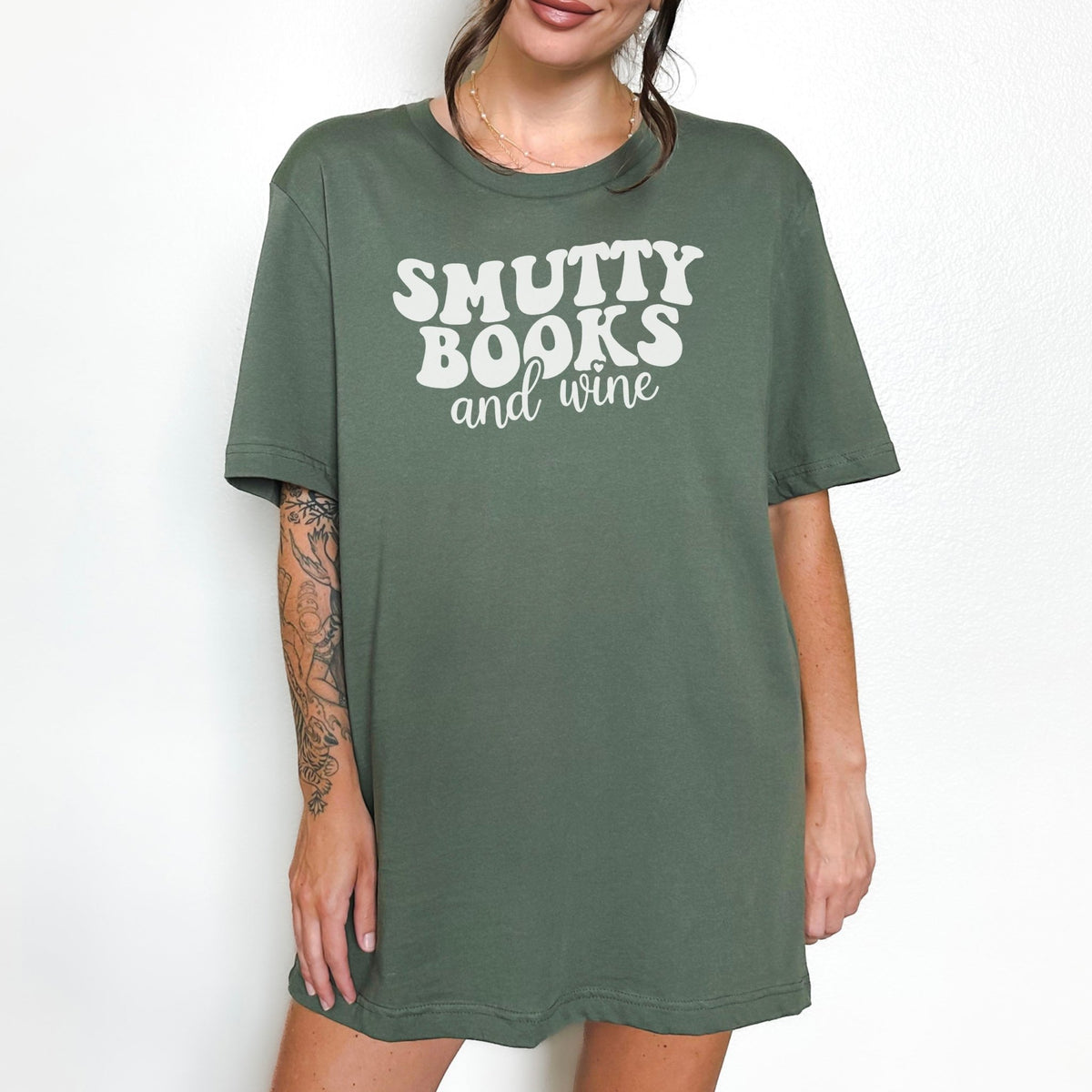 Smutty Books And Wine Gildan Softstyle Shirt - Starry Skies Austin