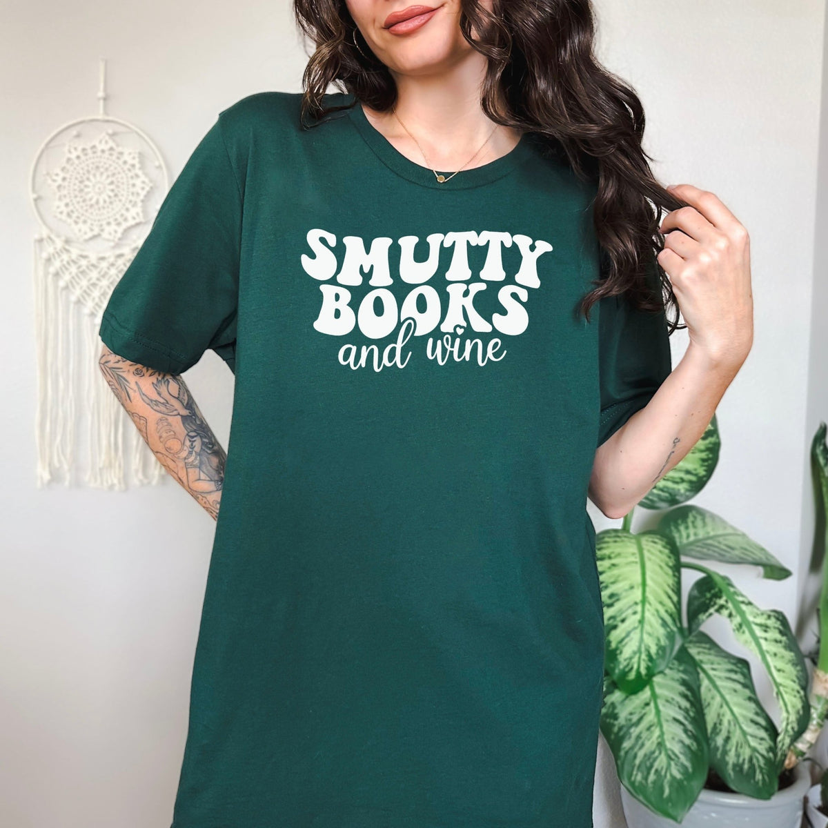 Smutty Books And Wine Gildan Softstyle Shirt - Starry Skies Austin
