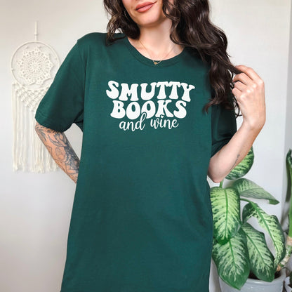 Smutty Books And Wine Gildan Softstyle Shirt - Starry Skies Austin