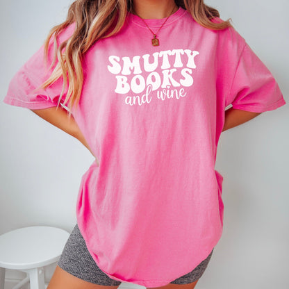 Smutty Books And Wine Heavyweight Comfort Colors Shirt - Starry Skies Austin