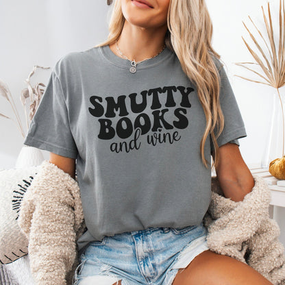 Smutty Books And Wine Heavyweight Comfort Colors Shirt - Starry Skies Austin