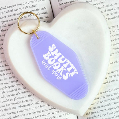Smutty Books And Wine Motel Style Keychain - Starry Skies Austin