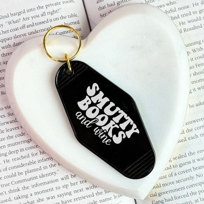Smutty Books And Wine Motel Style Keychain - Starry Skies Austin