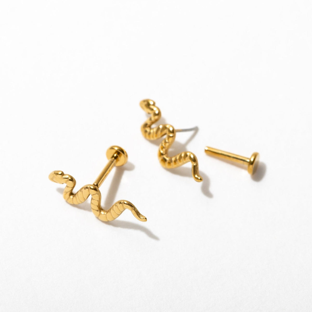 Snake Flat Back Studs - Starry Skies Austin