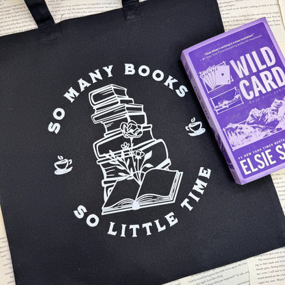 So Many Books So Little Time Canvas Tote Bag | Aesthetic Bookish Cotton Bag for Readers and Book Lovers - Starry Skies Austin