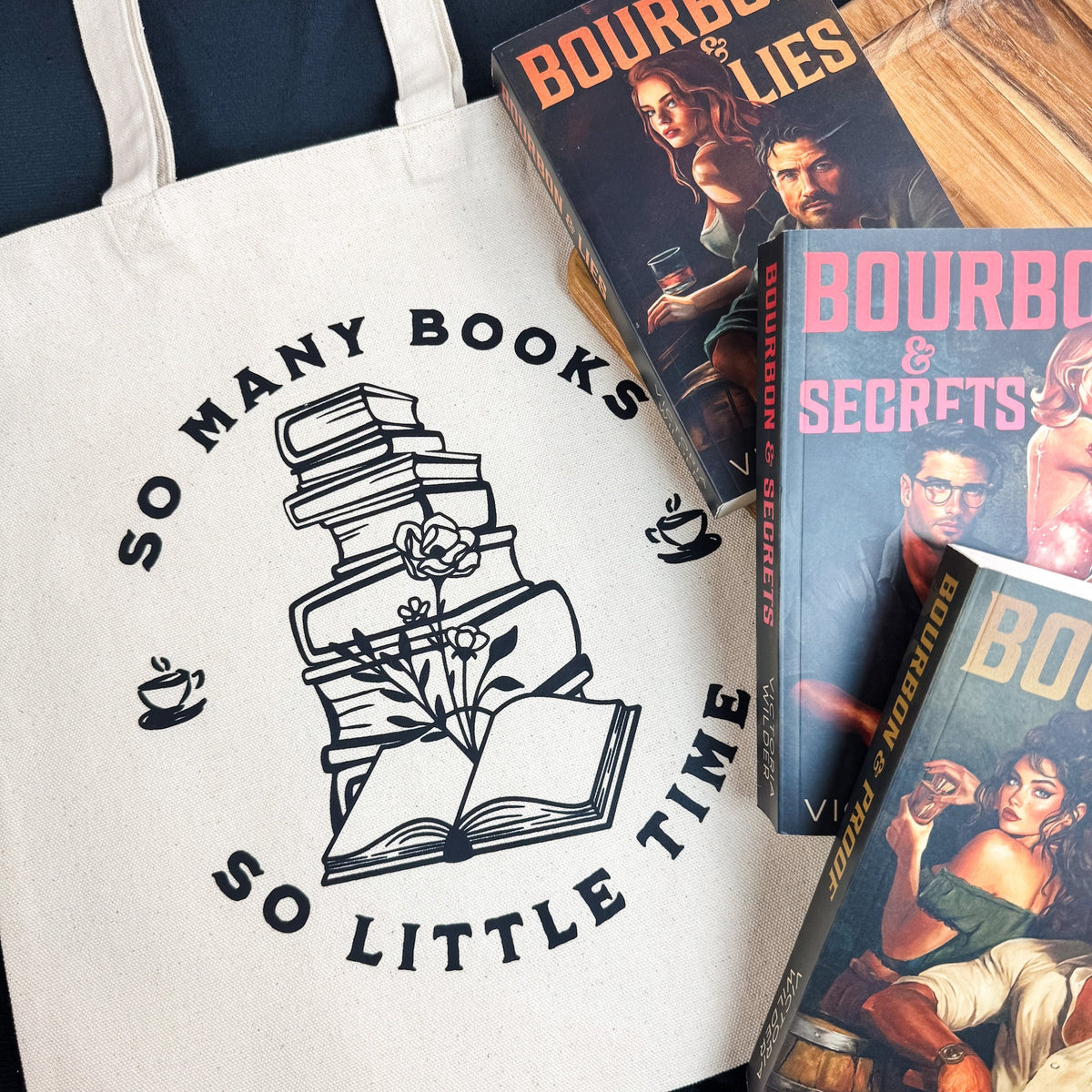 So Many Books So Little Time Canvas Tote Bag | Aesthetic Bookish Cotton Bag for Readers and Book Lovers - Starry Skies Austin
