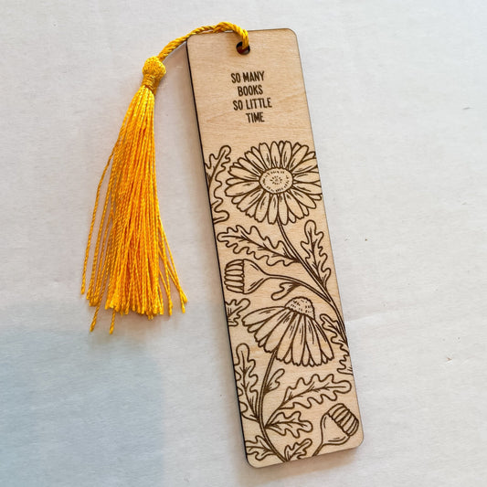 So Many Books, So Little Time Wooden Bookmark - Starry Skies Austin