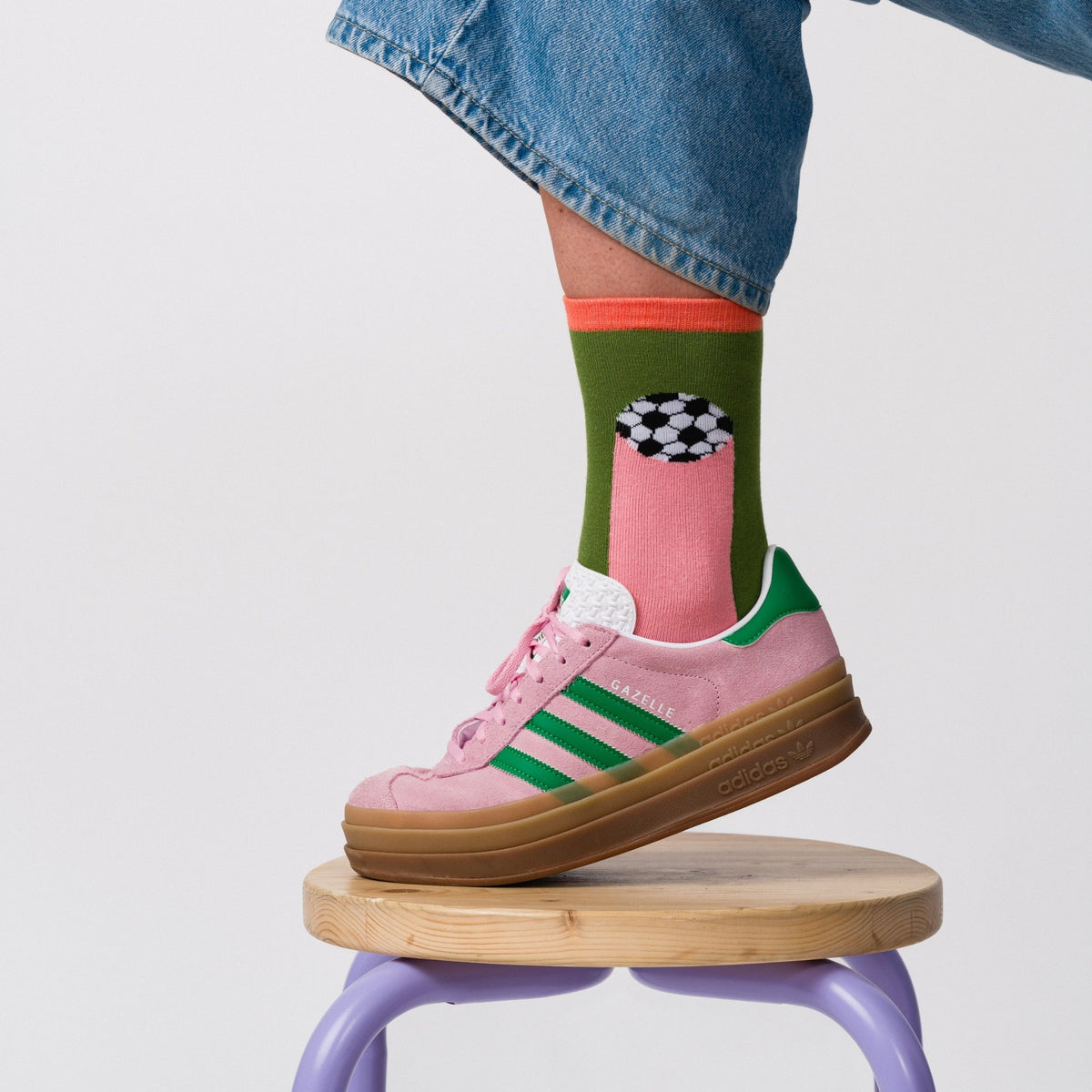 Soccer Ball Crew Socks - Starry Skies Austin