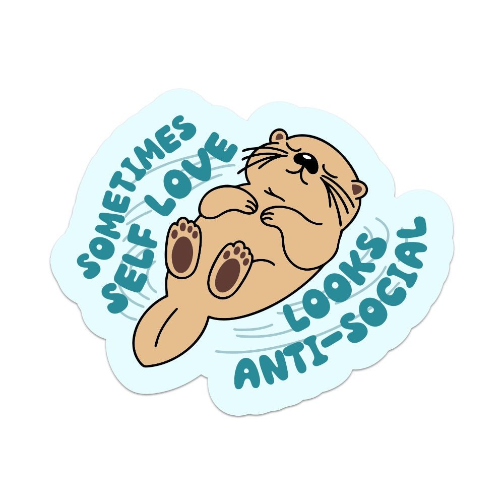 Sometimes Self Love Looks Anti-Social Vinyl Sticker - Starry Skies Austin