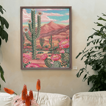 Southwest Paradise Framed Fine Art Canvas Print - Starry Skies Austin
