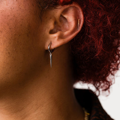 Spike Drop Huggie Hoops - Starry Skies Austin