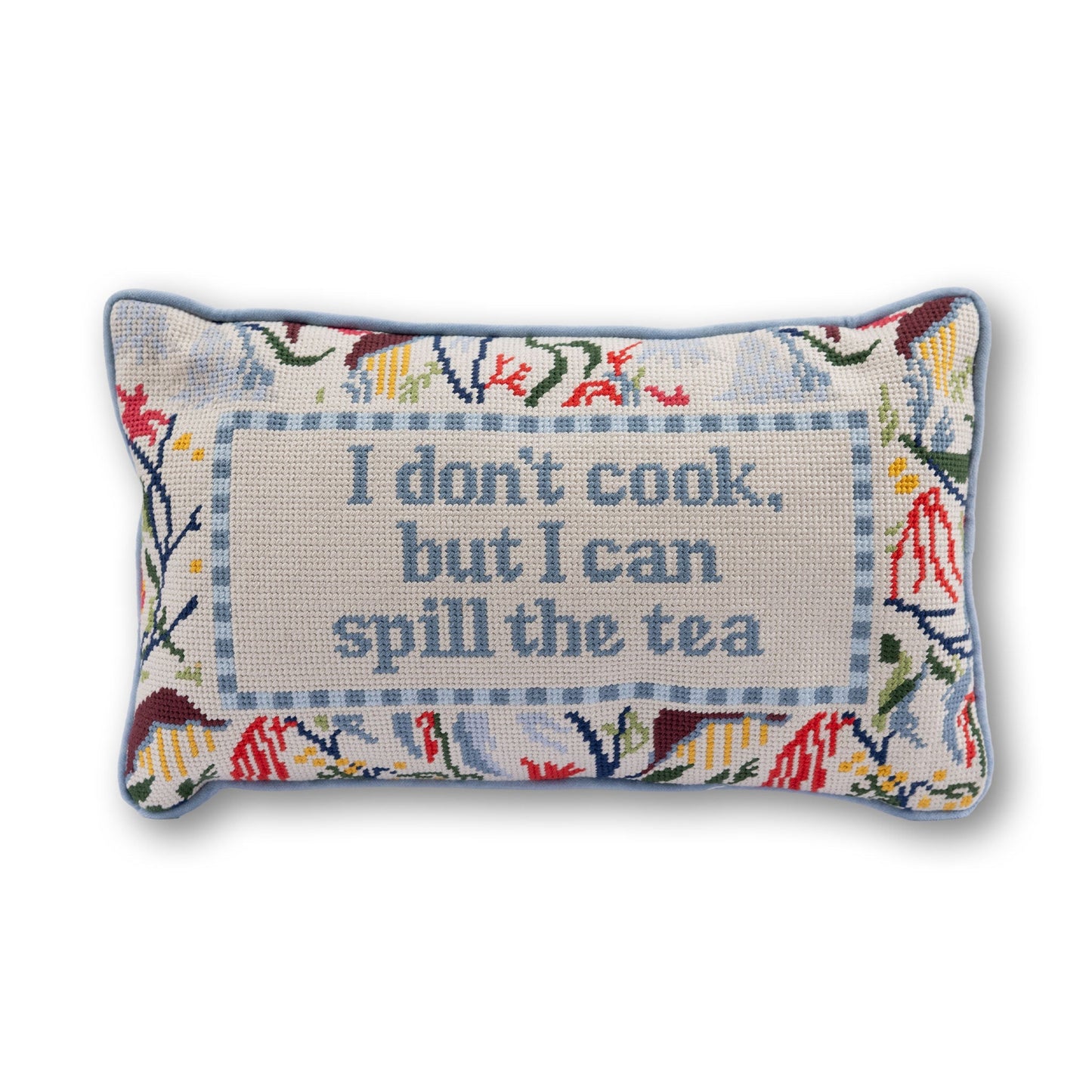 Spill the Tea Needlepoint Pillow - Starry Skies Austin