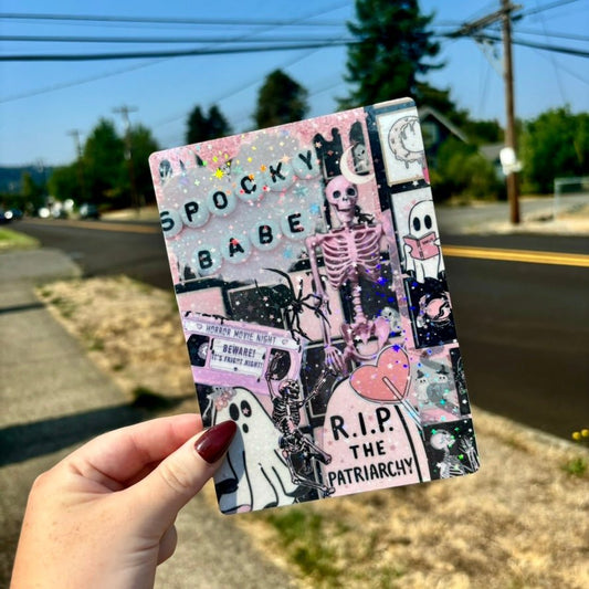 Spooky Girl Pink Collage Kindle Paperwhite Insert - Starry Skies Austin