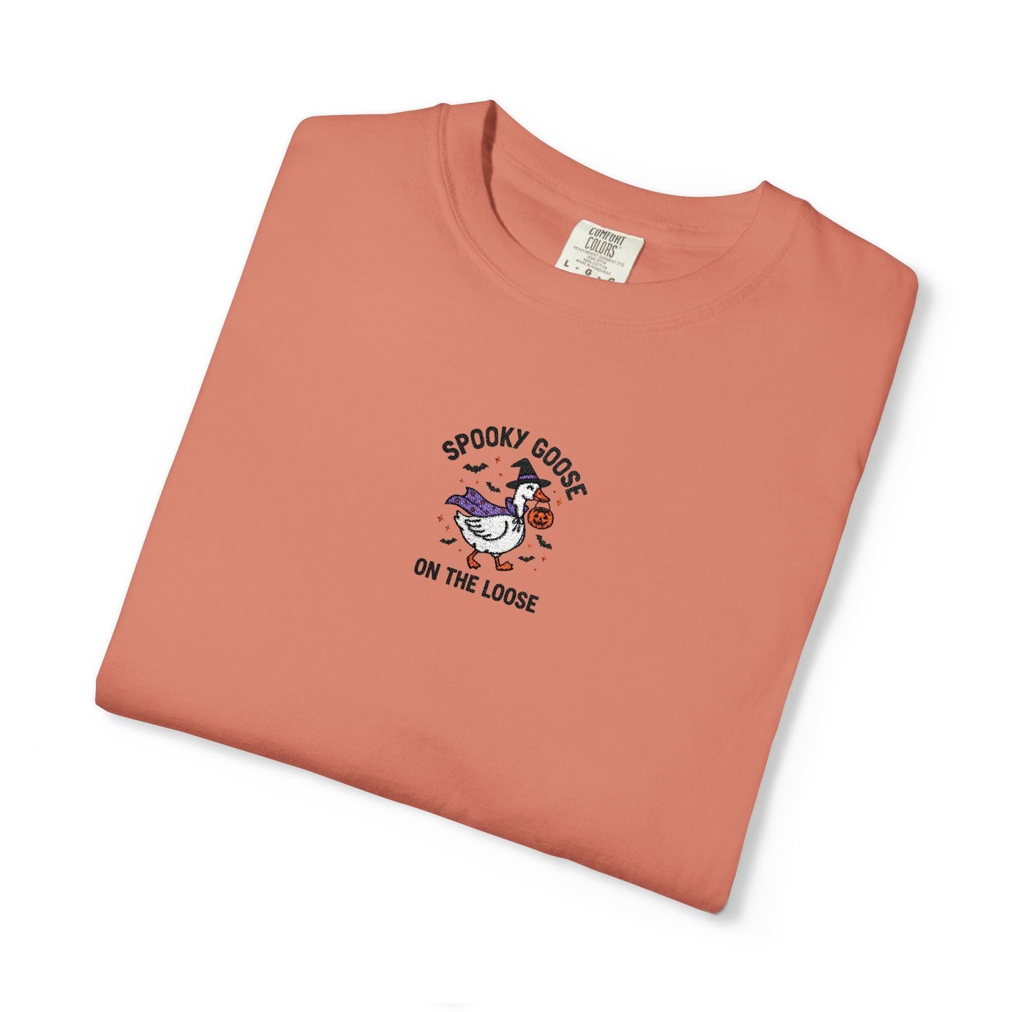 Spooky Goose Embroidered Halloween T-Shirt - Starry Skies Austin
