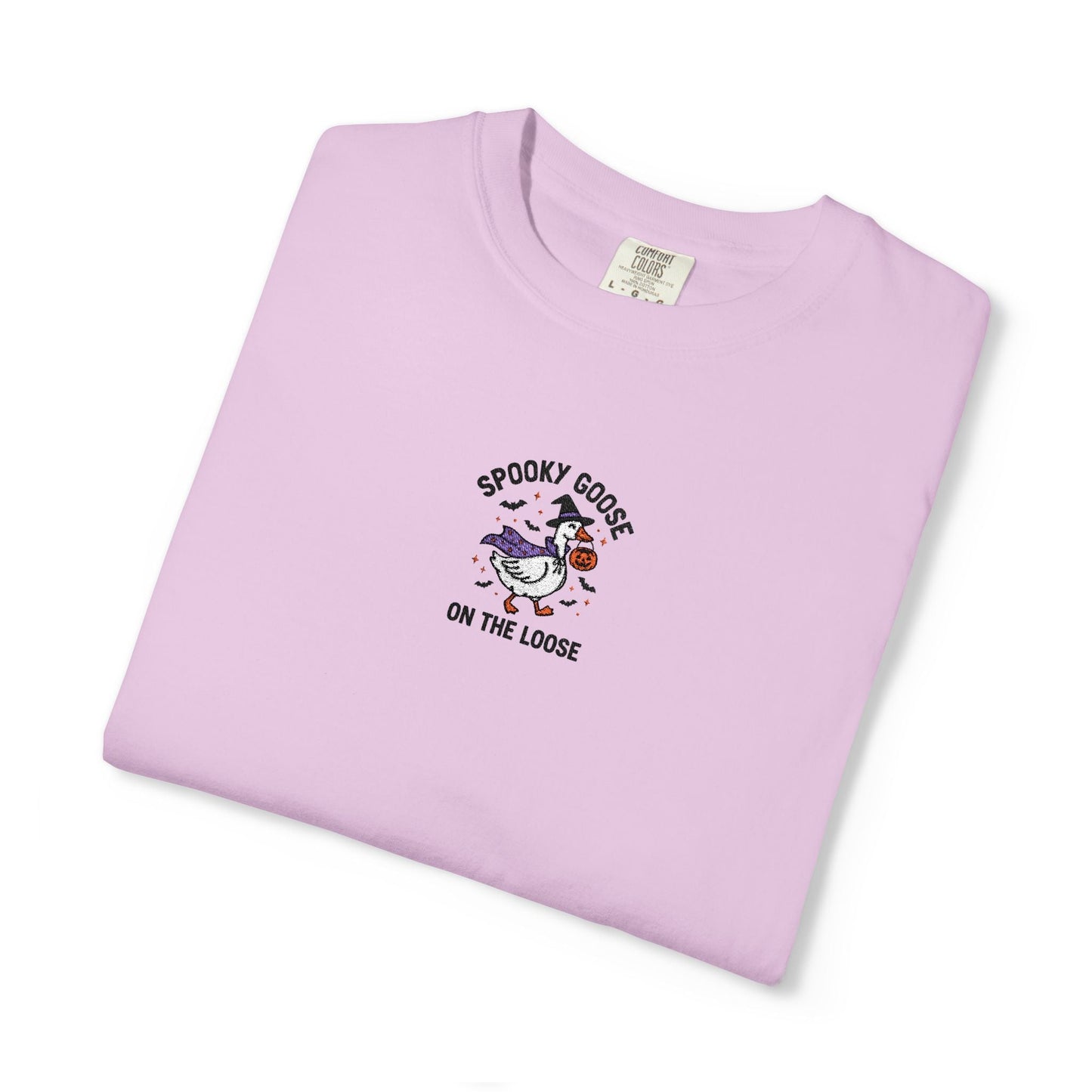 Spooky Goose Embroidered Halloween T-Shirt - Starry Skies Austin