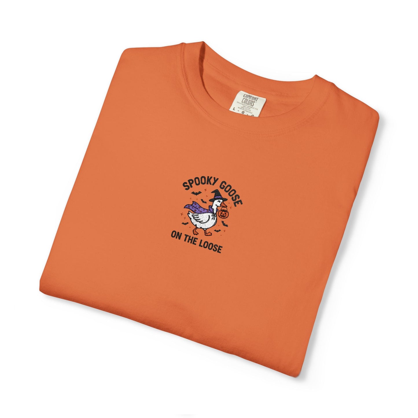Spooky Goose Embroidered Halloween T-Shirt - Starry Skies Austin
