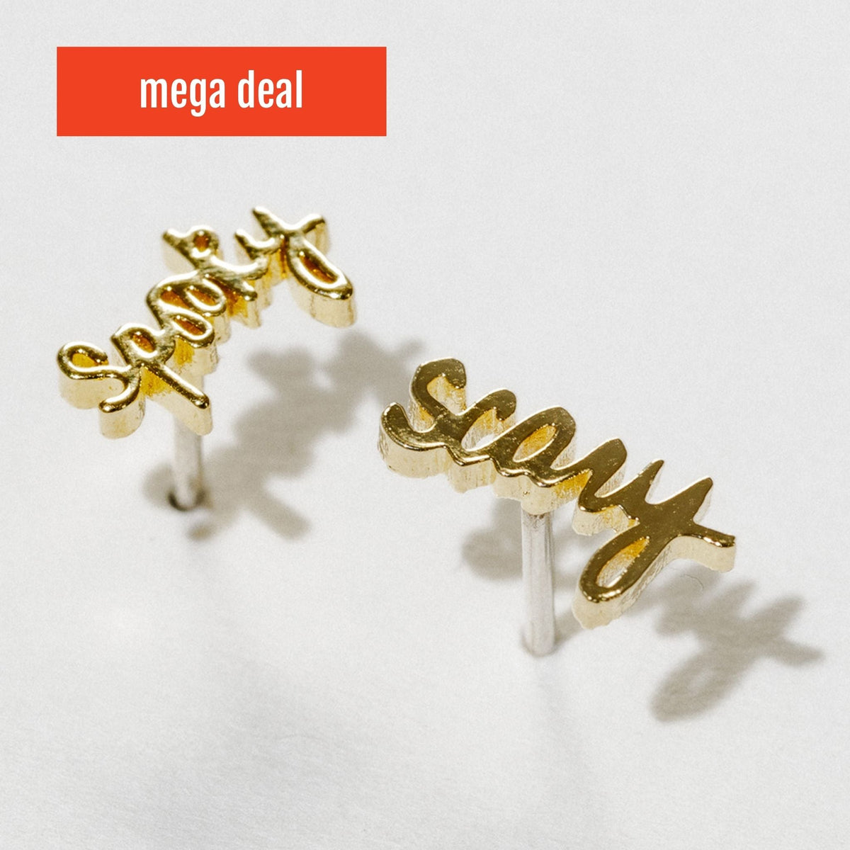 Spooky Scary Script Studs - Starry Skies Austin